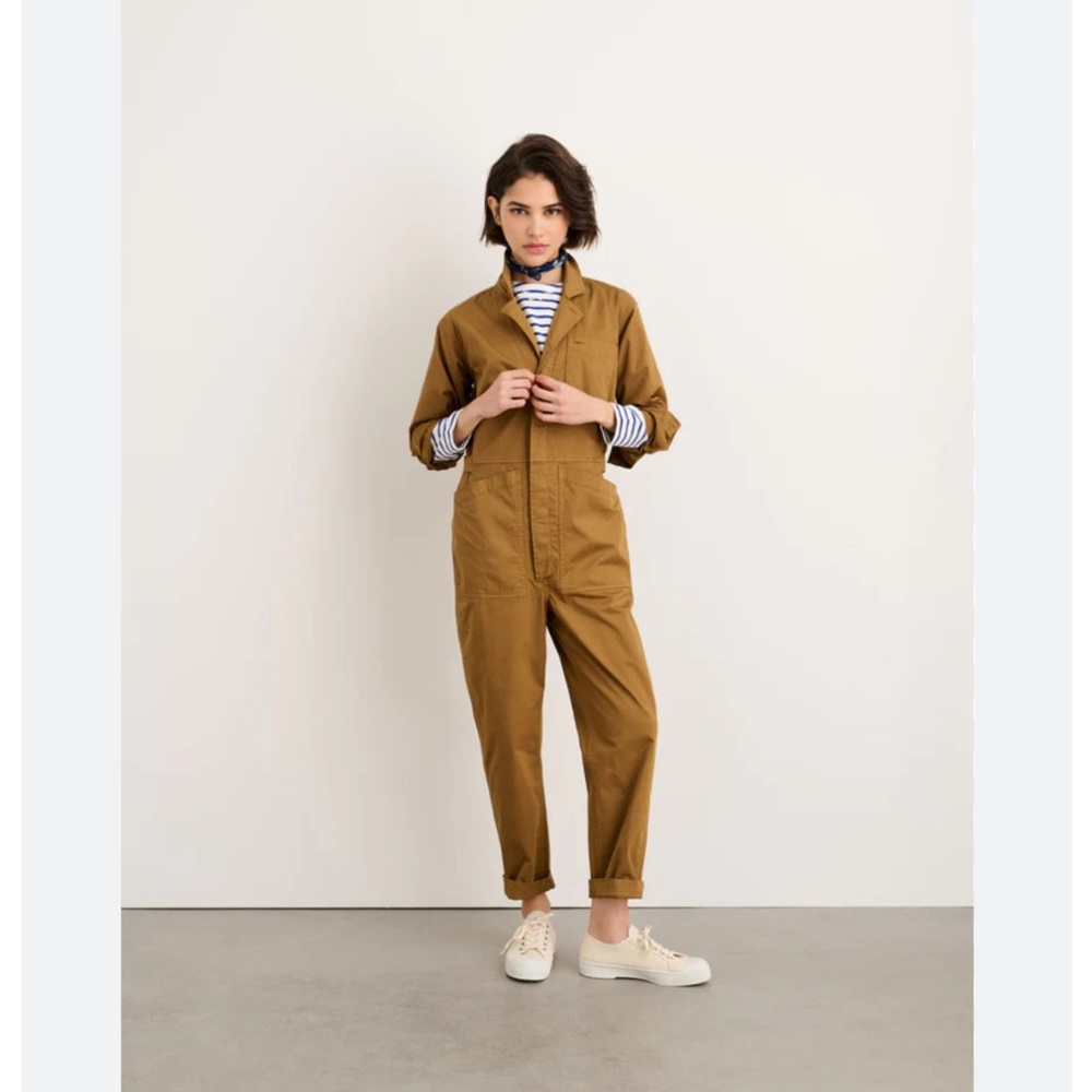 NWOT Alex Mill cotton twill jumpsuit in Hickory, Size XXL